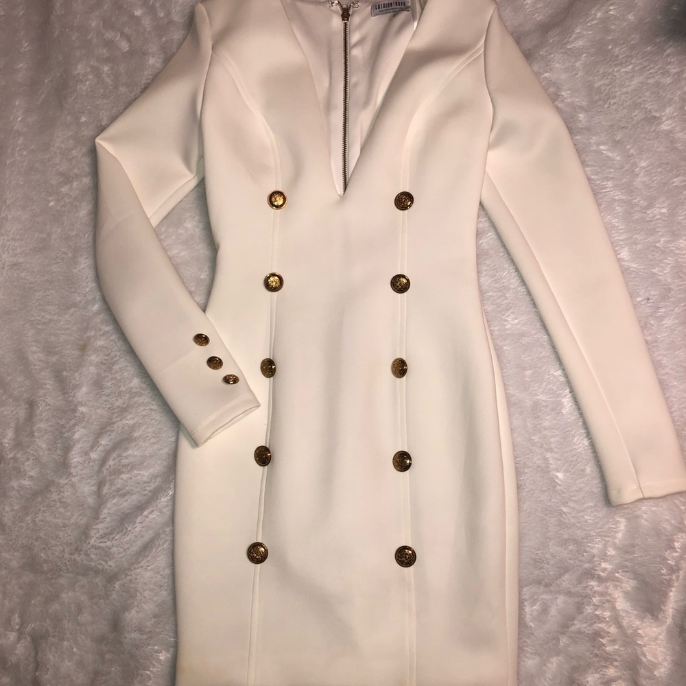 White Utility Fashion Nova Dress